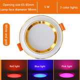 Led Downlights 5W Led Ceiling Light Recessed Down Light Round Led Panel Light LED Spot Light Indoor Lighting Night light 3 color