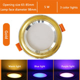 Led Downlights 5W Led Ceiling Light Recessed Down Light Round Led Panel Light LED Spot Light Indoor Lighting Night light 3 color