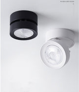 Round shape 360 Adjustable Angle Led Cob Downlight Black/White 7w 9W 12W 15w Led Ceiling Spot Light Pic Background Spotlights