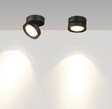 Round shape 360 Adjustable Angle Led Cob Downlight Black/White 7w 9W 12W 15w Led Ceiling Spot Light Pic Background Spotlights