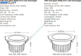 MiBoxer FUT072 18W Anti-glare RGBCCT Smart LED Downlight  AC100~240V Smart Phone WiFi APP / 2.4G RF Remote / Alexa Voice Control
