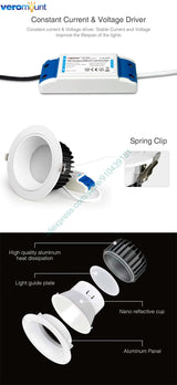 MiBoxer FUT072 18W Anti-glare RGBCCT Smart LED Downlight  AC100~240V Smart Phone WiFi APP / 2.4G RF Remote / Alexa Voice Control