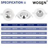 Led downlight light COB Ceiling Spot Light 7W 9W 12W ceiling recessed Lights Indoor Lighting