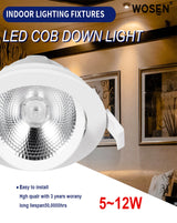 Led downlight light COB Ceiling Spot Light 7W 9W 12W ceiling recessed Lights Indoor Lighting