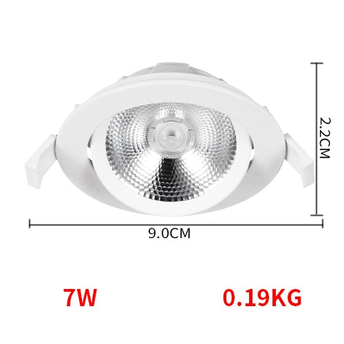 Led downlight light COB Ceiling Spot Light 7W 9W 12W ceiling recessed Lights Indoor Lighting