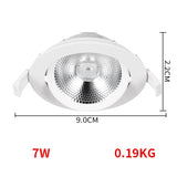Led downlight light COB Ceiling Spot Light 7W 9W 12W ceiling recessed Lights Indoor Lighting