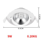 Led downlight light COB Ceiling Spot Light 7W 9W 12W ceiling recessed Lights Indoor Lighting