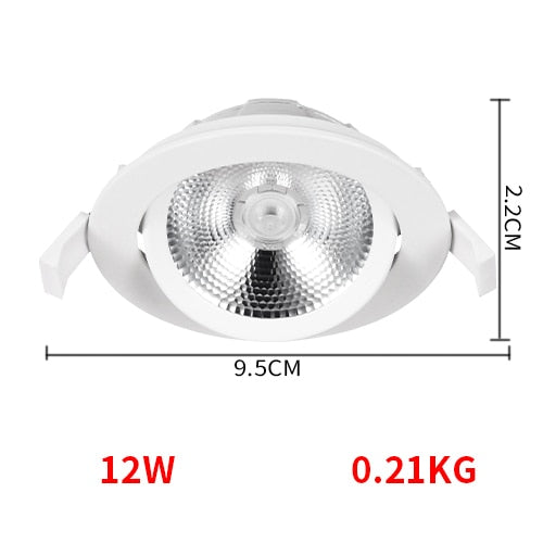Led downlight light COB Ceiling Spot Light 7W 9W 12W ceiling recessed Lights Indoor Lighting