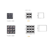 Heavy Style Dimmable Array LED Ceiling Square Lamp Surface Mounting Downlight 15W 36W for Store Exhibition Hall Home Room