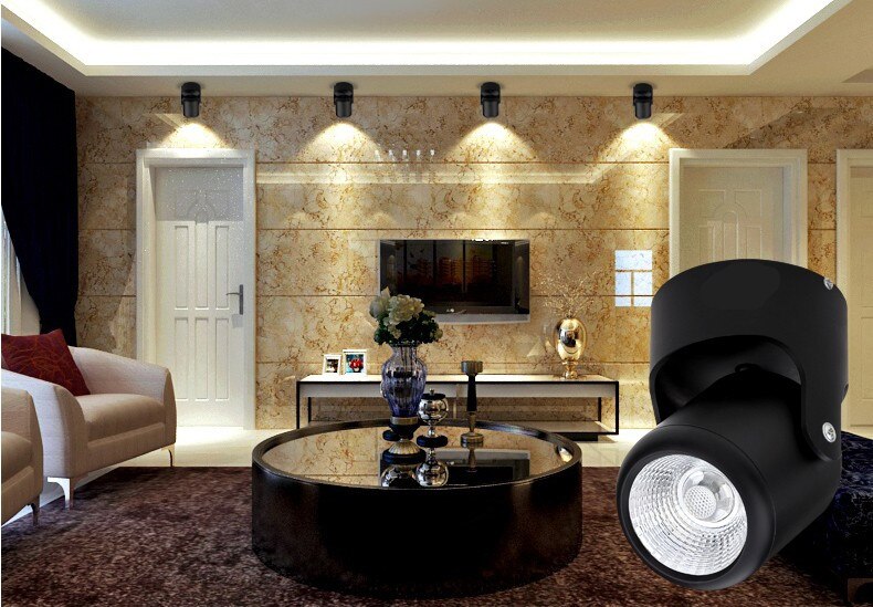 Led 1pcs 10W 20W COB downlights Surface Mounted Ceiling Spot light 180 degree Rotation Ceiling Downlight Home lighting