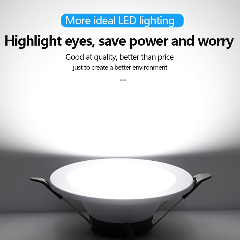 Downlight Led Recessed Ceiling Light Barrel Light Round Bulb Lamp 5W 9W 12W 18W Living Room Opening Light Indoor Luminaire IP65