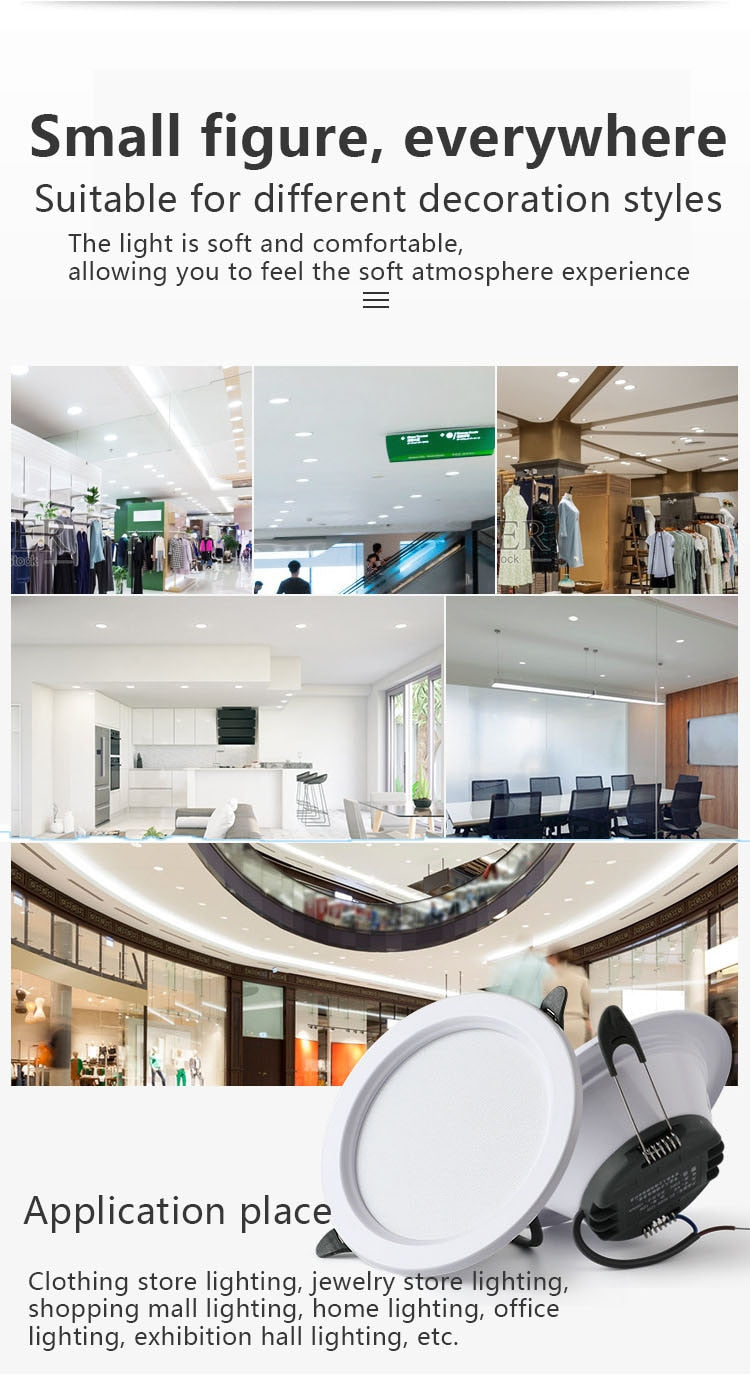 Downlight Led Recessed Ceiling Light Barrel Light Round Bulb Lamp 5W 9W 12W 18W Living Room Opening Light Indoor Luminaire IP65