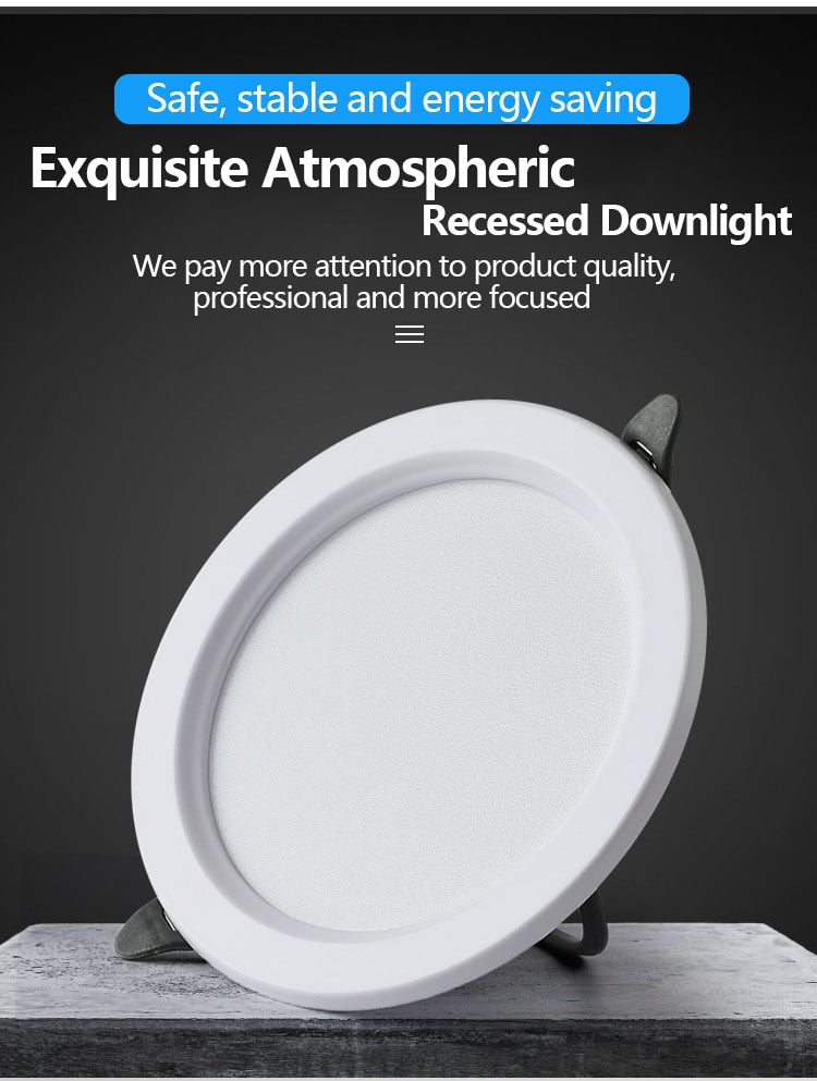 Downlight Led Recessed Ceiling Light Barrel Light Round Bulb Lamp 5W 9W 12W 18W Living Room Opening Light Indoor Luminaire IP65