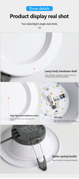 Downlight Led Recessed Ceiling Light Barrel Light Round Bulb Lamp 5W 9W 12W 18W Living Room Opening Light Indoor Luminaire IP65