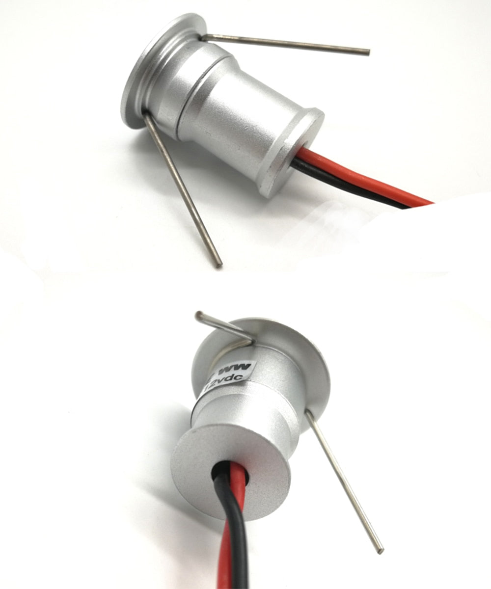 9-20 Mini LED Downlight Dimmable Spotlight Small Spot Light 1W IP65 DC12V for Ceiling  Stairs Walkways Courtyards Cabinet Corridor