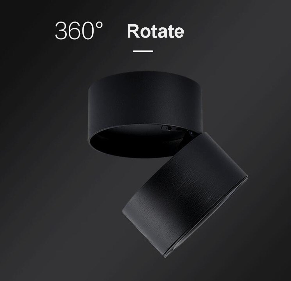 Surface Mounted Mini Embedded COB LED Downlights 5W 7W 12W  360 degree rotation LED Ceiling Lamp Spot Light Downlight AC85-265V