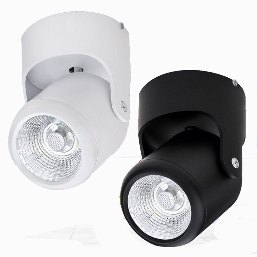 COB LED Downlight 10W 20W LED Ceiling Downlight Lamp Angle Adjustable AC110V/220V Surface Mounted Down lamp Indoor