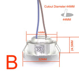 ONDENN Dimmable Mini 3W LED Downlight LED Recessed Ceiling Lamps for Jewelry Cabinet Showcase Counter Bedroom 220V 230V 240V