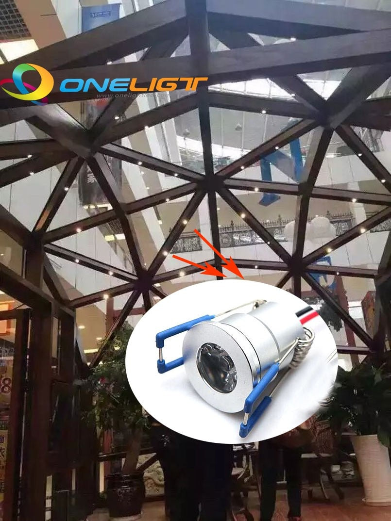 ONDENN Dimmable Mini 3W LED Downlight LED Recessed Ceiling Lamps for Jewelry Cabinet Showcase Counter Bedroom 220V 230V 240V