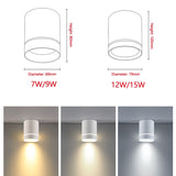 Surface Mounted 7W 9W 12W 15W 110v 220v LED downlights Ceiling Lamps led spot lights Ceiling Fixtures Lighting