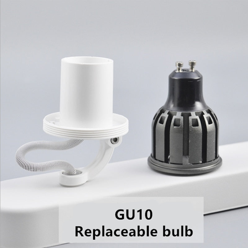 Dimmable creative three-head spotlight 7W/12W round led ceiling home living room surface mounted cob spotlight downlight