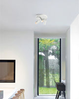 Dimmable creative three-head spotlight 7W/12W round led ceiling home living room surface mounted cob spotlight downlight