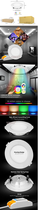 Miboxer 6W/9W/12W/15W/18W RGB+CCT LED Downlight Dimmable LED Ceiling Spotlight AC110V 220V FUT062/FUT063/FUT066/FUT068/FUT069