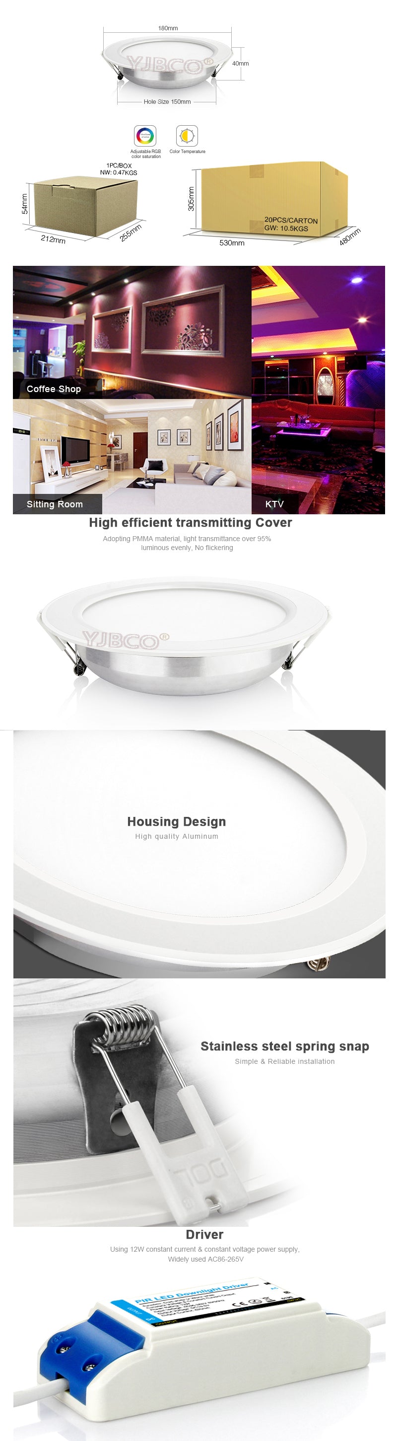 Miboxer 6W/9W/12W/15W/18W RGB+CCT LED Downlight Dimmable LED Ceiling Spotlight AC110V 220V FUT062/FUT063/FUT066/FUT068/FUT069