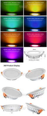 Miboxer 6W/9W/12W/15W/18W RGB+CCT LED Downlight Dimmable LED Ceiling Spotlight AC110V 220V FUT062/FUT063/FUT066/FUT068/FUT069