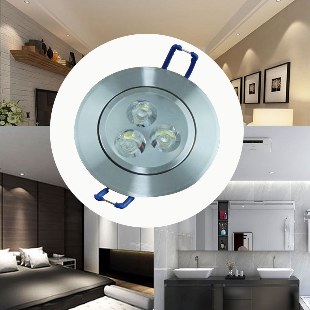 Recessed 3000K Ceiling Warm White LED Downlight Home Lighting Fixture Mini Modern 3W 110V Aluminum Indoor Hallway Kitchen