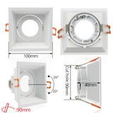 LEDIARY LED Spot Downlight Fitting GU10 Matte White 90-260V Ceiling Recessed Lamp 75mm 90mm Cut Hole Bulb Replaceable Downlights