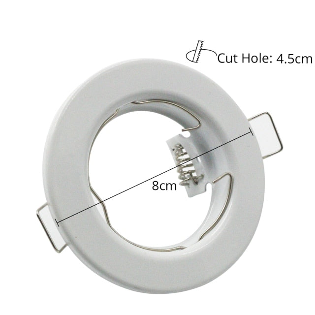 LEDIARY LED Spot Downlight Fitting GU10 Matte White 90-260V Ceiling Recessed Lamp 75mm 90mm Cut Hole Bulb Replaceable Downlights