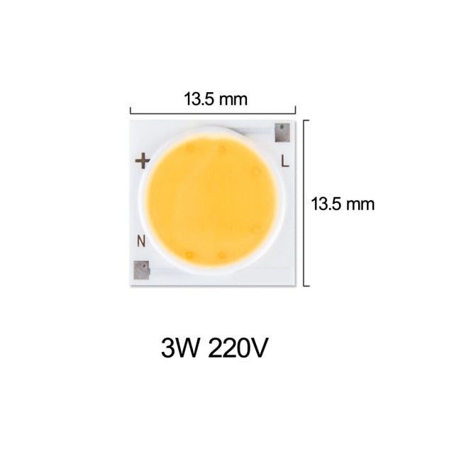 COB LED Light Matrix 220V 3W 5W 7W 9W 12W 15W 20W 30W 50W LED Diode Array Spotlight Floodlight Downlight Source Warm/Cold White
