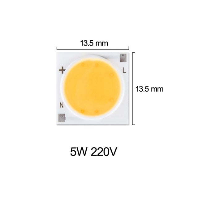 COB LED Light Matrix 220V 3W 5W 7W 9W 12W 15W 20W 30W 50W LED Diode Array Spotlight Floodlight Downlight Source Warm/Cold White