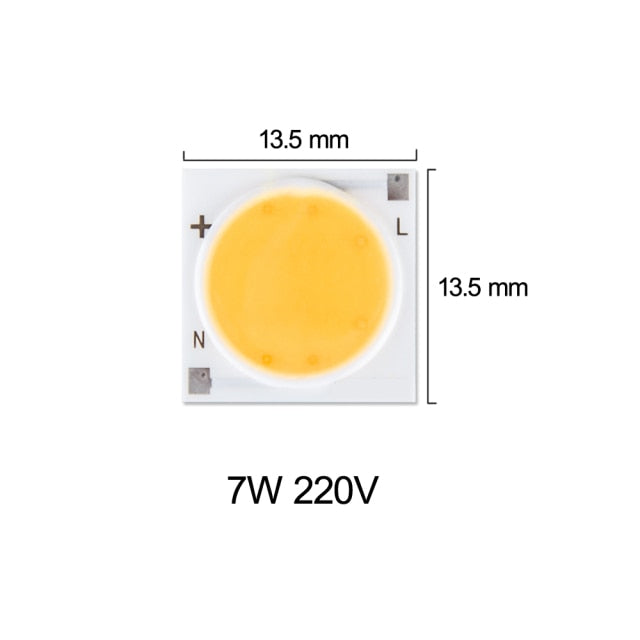 COB LED Light Matrix 220V 3W 5W 7W 9W 12W 15W 20W 30W 50W LED Diode Array Spotlight Floodlight Downlight Source Warm/Cold White