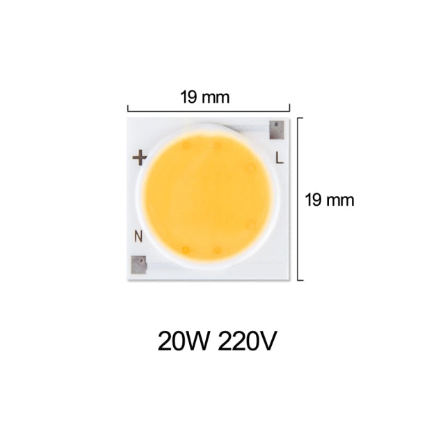 COB LED Light Matrix 220V 3W 5W 7W 9W 12W 15W 20W 30W 50W LED Diode Array Spotlight Floodlight Downlight Source Warm/Cold White