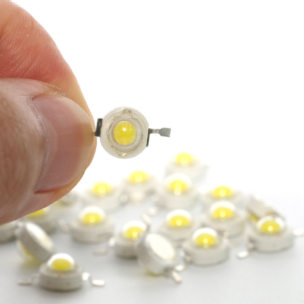 LED Downlight 10pcs Full Watt 1W 3W 5W High Power LED lamp Bulb 3V Diodes SMD 110-120LM LEDs Chip For 3W  Spotlight Downlight