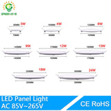 LED Ultra thin Downlight lamp 24W 18W 12W 9W 6W 3W AC110V 220V led ceiling recessed grid downlight slim round square panel light