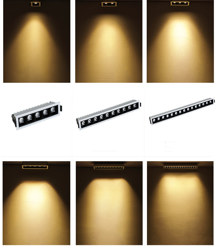 Embedded Creative LED Downlight 20W 10W 4W 2W Line Recessed Lamp 110V 220V Led Bulb Bedroom Kitchen Indoor LED Spot Light Black