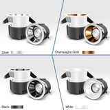 DBF Anti-Glare Ceiling Spot Light 7W 12W 15W 18W Black/White/Gold/Silver Reflector Hotel Wall Washer Dimmable Embedded Downlight