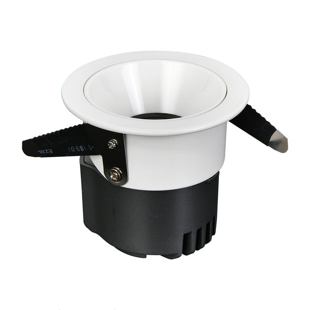 DBF Anti-Glare Ceiling Spot Light 7W 12W 15W 18W Black/White/Gold/Silver Reflector Hotel Wall Washer Dimmable Embedded Downlight