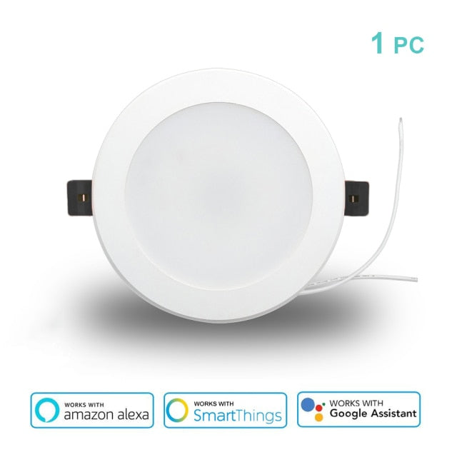 Tuya Zigbee Smart LED Downlight RGBCW 3.5/4inch Recessed Downlight Dimmable Compatible SmartThings Echo Plus Google Home Hue Hub