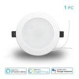 Tuya Zigbee Smart LED Downlight RGBCW 3.5/4inch Recessed Downlight Dimmable Compatible SmartThings Echo Plus Google Home Hue Hub