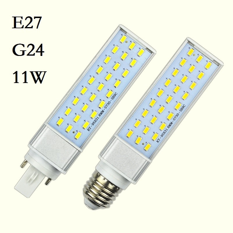 Brand New LED Lampada G24 E27 9W 11W 13W 15W 18W 30W LED downlight Horizontal Plug lamp Light Bombillas led Corn Bulbs Spotlight