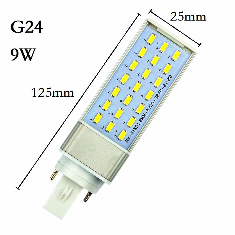 Brand New LED Lampada G24 E27 9W 11W 13W 15W 18W 30W LED downlight Horizontal Plug lamp Light Bombillas led Corn Bulbs Spotlight