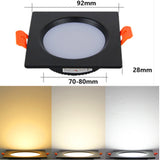 LED Ceiling Lamp 12W Square Dimmable Downlight 3W 5W 7W 9W Recessed Spot light Built-in focos 230v 240v Indoor Home Lighting