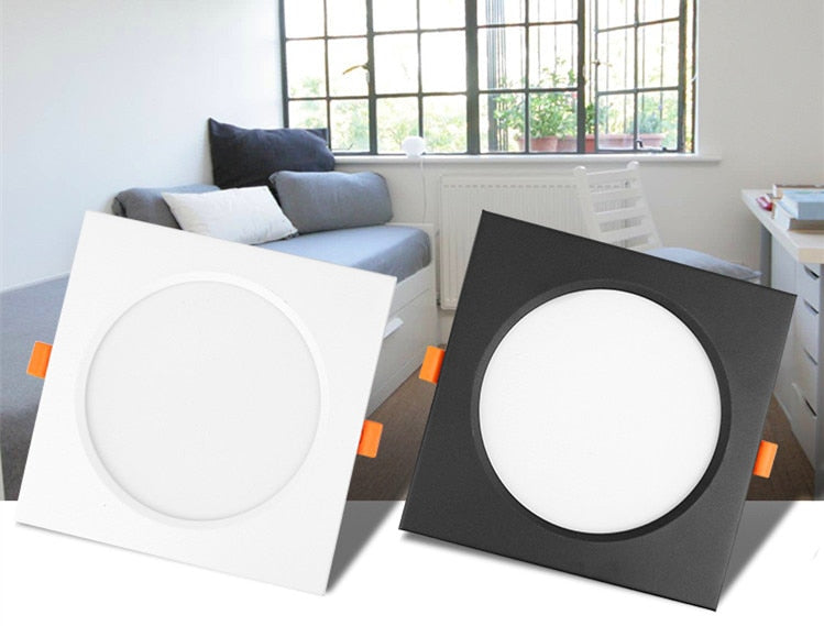 LED Ceiling Lamp 12W Square Dimmable Downlight 3W 5W 7W 9W Recessed Spot light Built-in focos 230v 240v Indoor Home Lighting