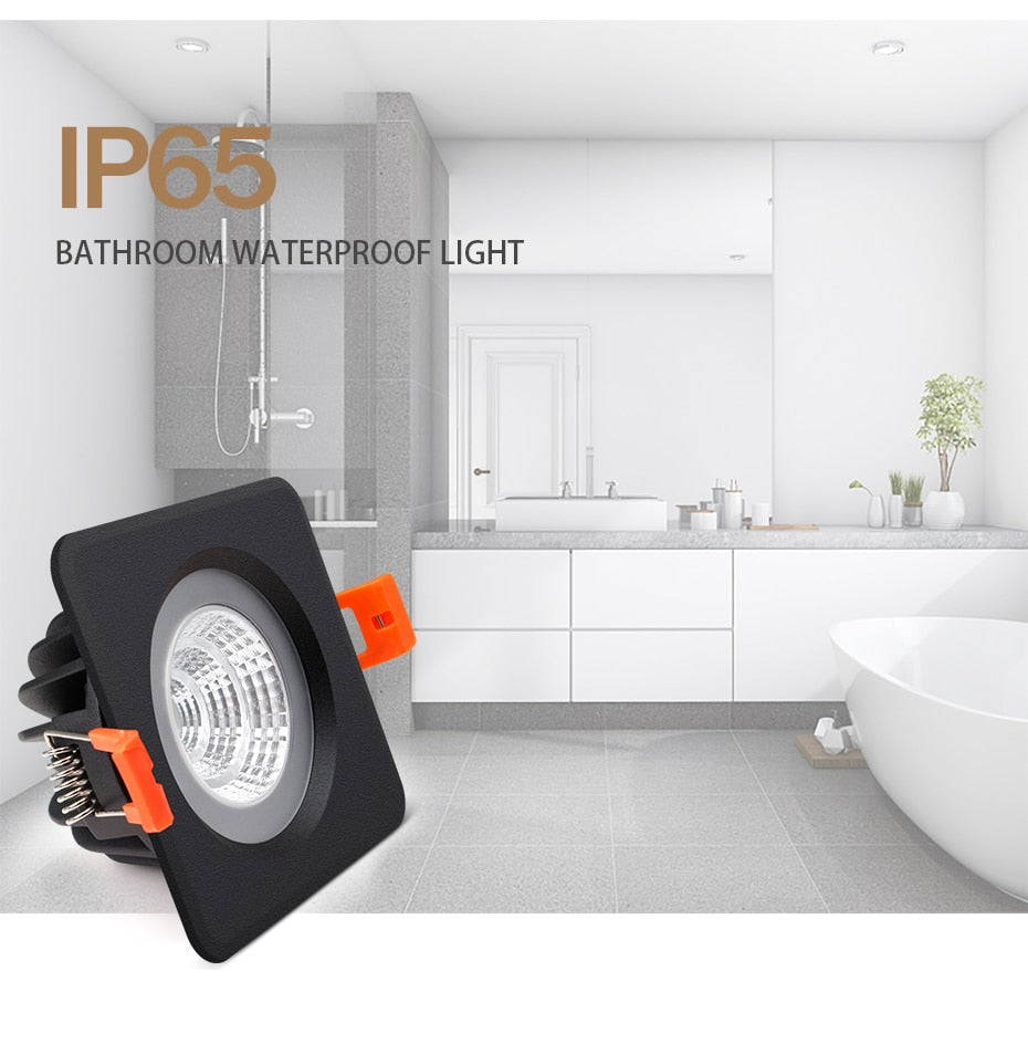 IP65 Waterproof LED spot light 15w 12w 9w 7w Square downlight led Recessed Ceiling lamp For Balcony Bathroom lighting lights