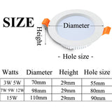 LED Downlight Thick aluminum AC220V 3W 5W 7W 9W 12W 15W Recessed LED Spot Lighting Bedroom Kitchen Indoor led down light lamp