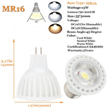 Dimmable LED Spotlight E26 E27 GU10 MR16 15W COB Light Bulbs 45° Beam Angle 110V 220V DC12V for Home Office Table Lamp Downlight